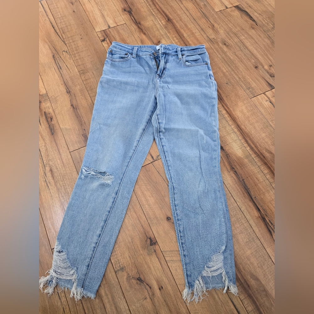 Pistola Light Blue Distressed Skinny Jeans
